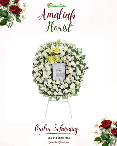 Krans Bunga Duka Cita di Candikusuma